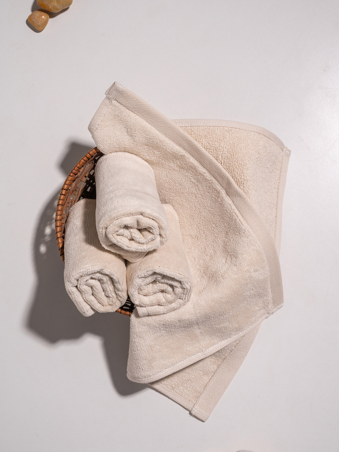 

Damensch Premium Cotton Soft Sheared Terry Better-Basic Face Towel Set, Beige