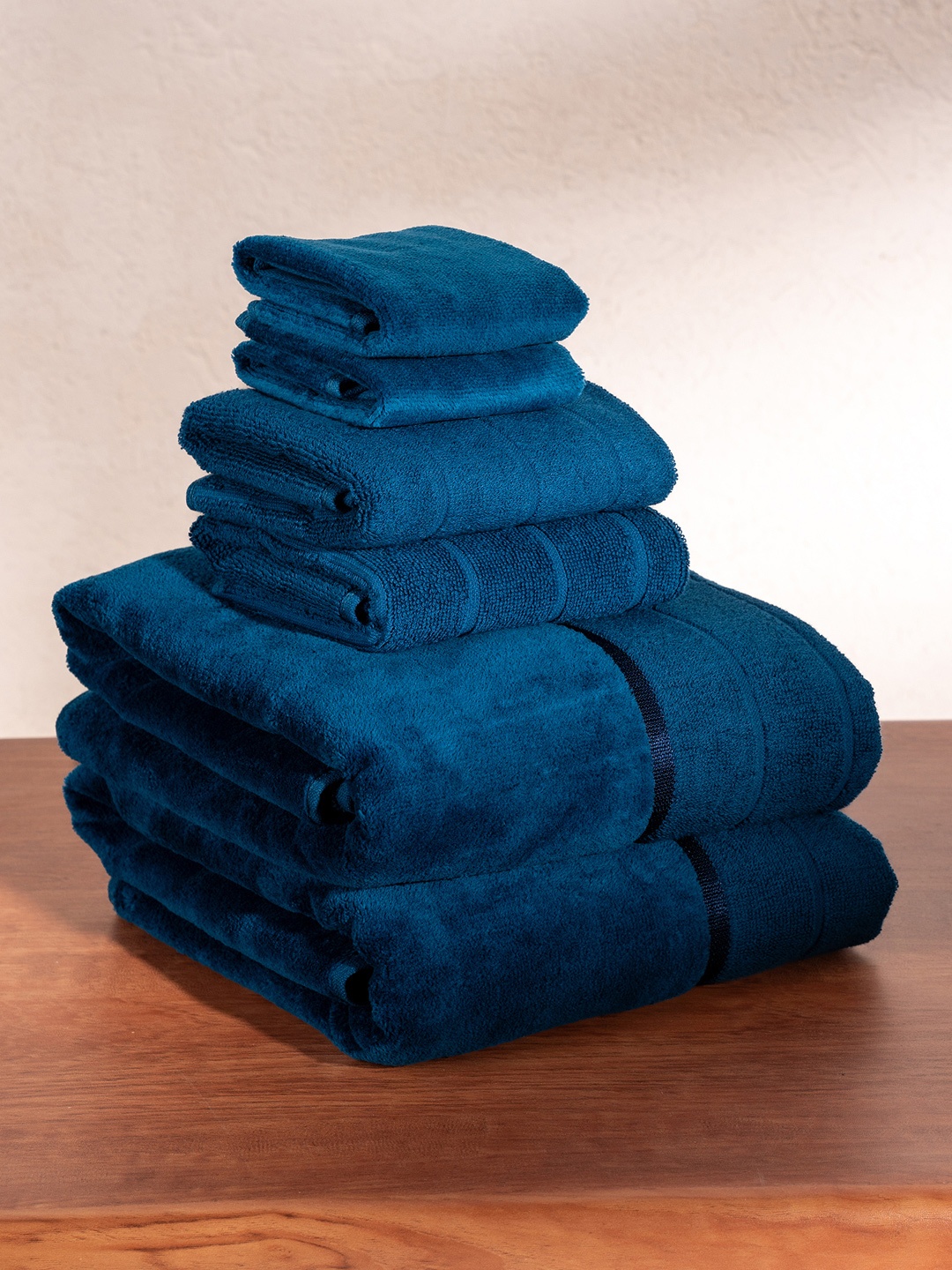 

Damensch Premium Cotton Soft Sheared Terry Better-Basic Towels Set, Blue
