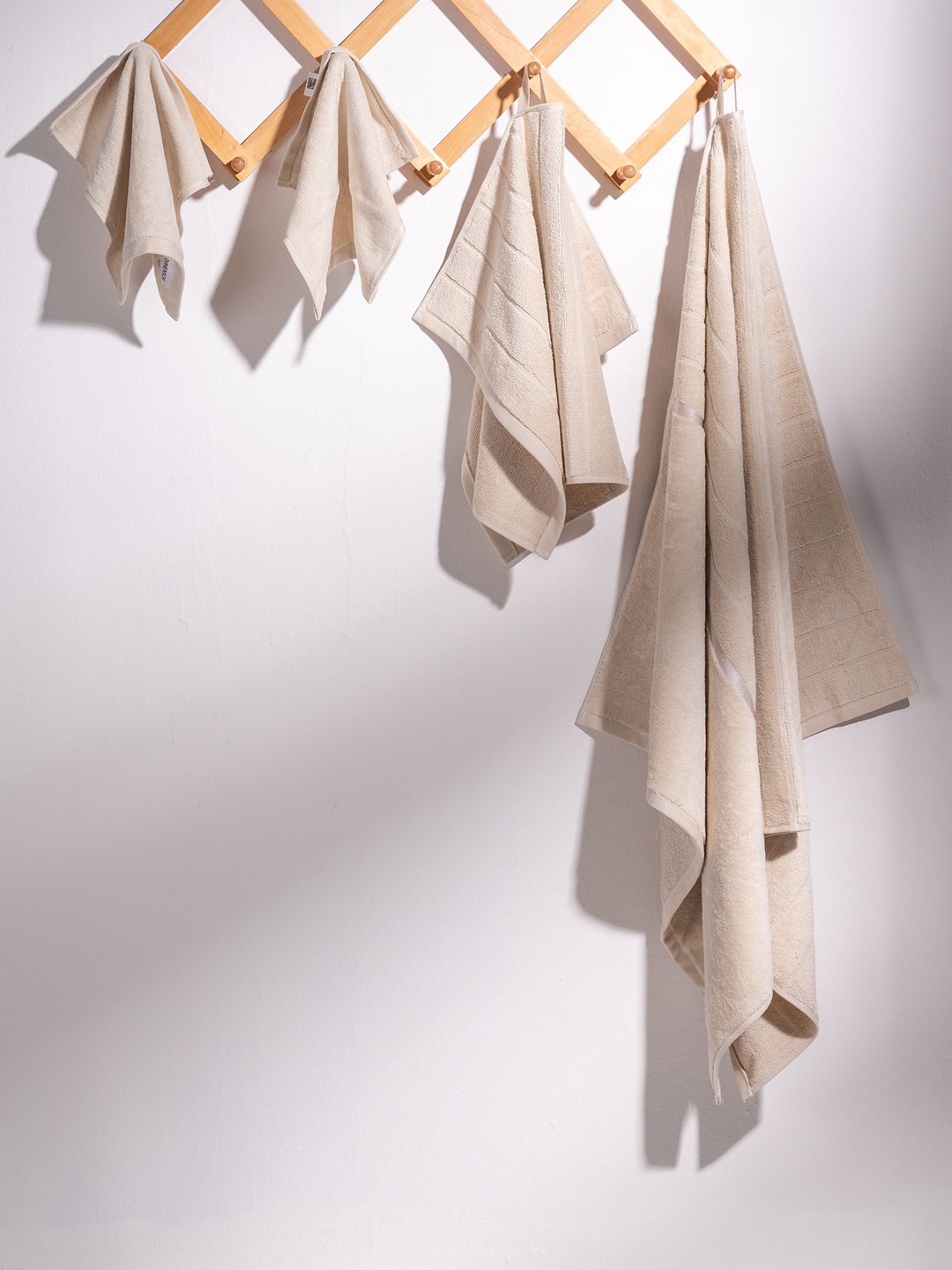 

Damensch Premium Cotton Soft Sheared Terry Better-Basic Towels Set, Beige