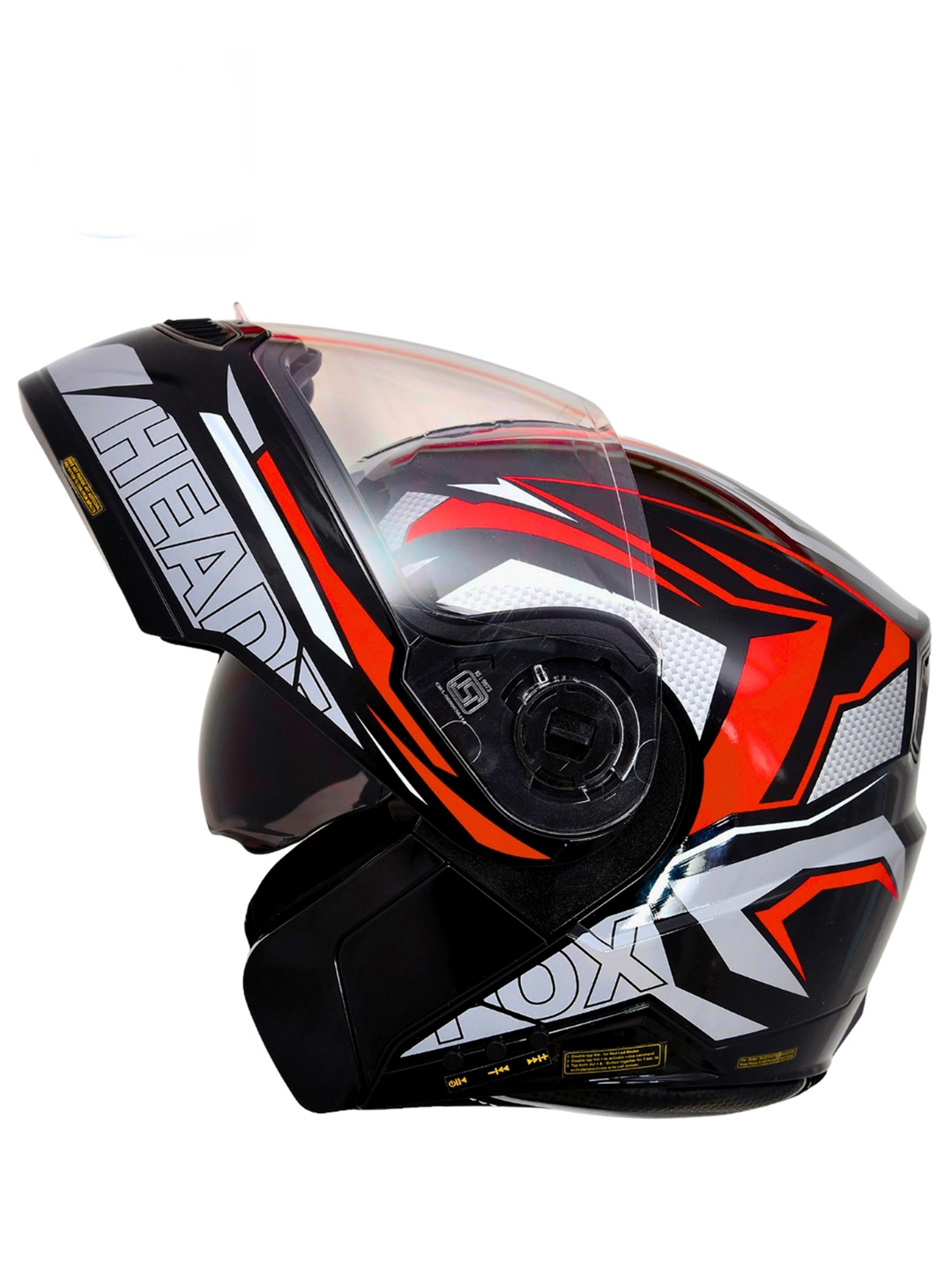 

HEADFOX Metro N2 Smart Bluetooth Helmet With Flash Lights & Voice Asst. DV, Red