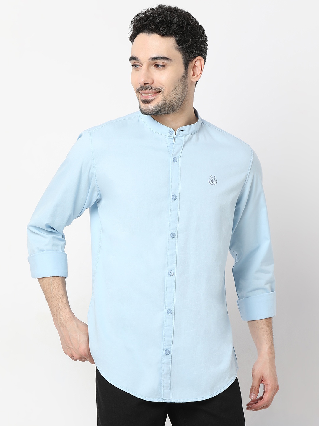 

SPYKAR Slim Fit Opaque Casual Shirt, Blue