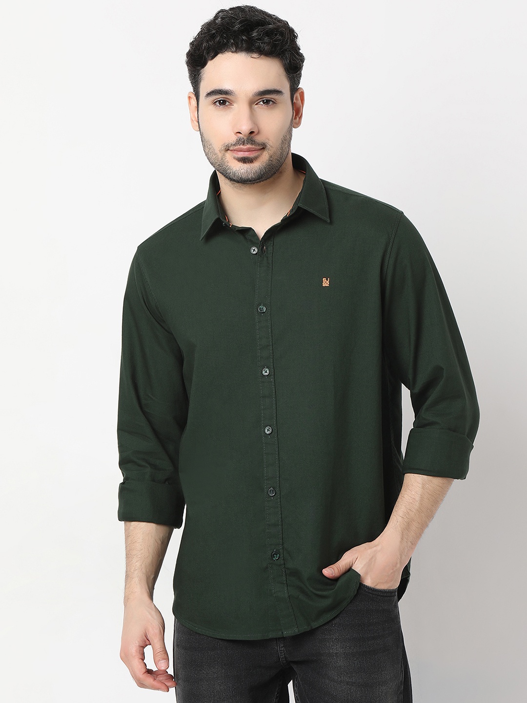 

SPYKAR Slim Fit Shirt, Green