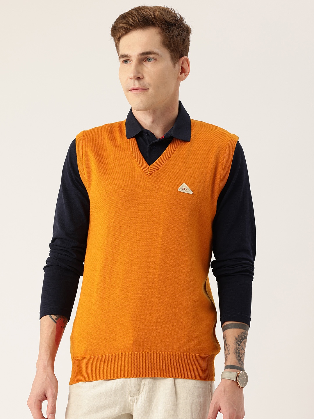 Monte Carlo Woolen Sweater Vest, Mustard