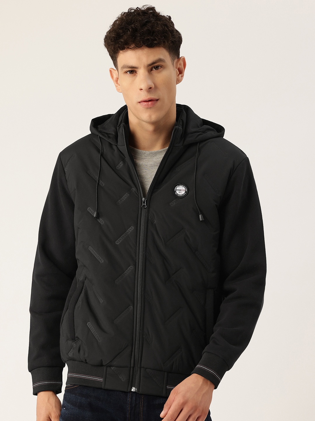 

Monte Carlo Hooded Bomber Jacket, Black