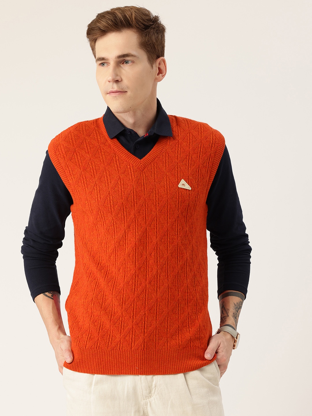 

Monte Carlo Woolen Sweater Vest, Orange