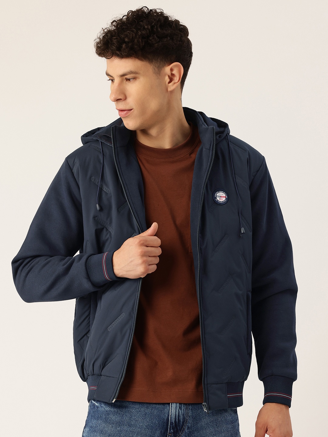 

Monte Carlo Hooded Bomber Jacket, Navy blue