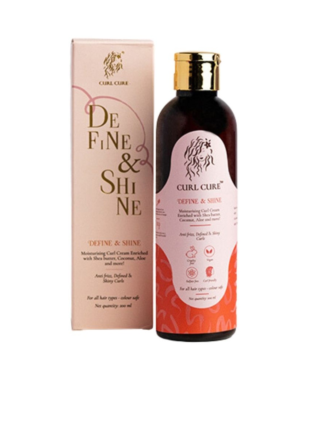 

Curl Cure Define & Shine Curl Cream With Shea Butter & Aloevera - 200ml, White