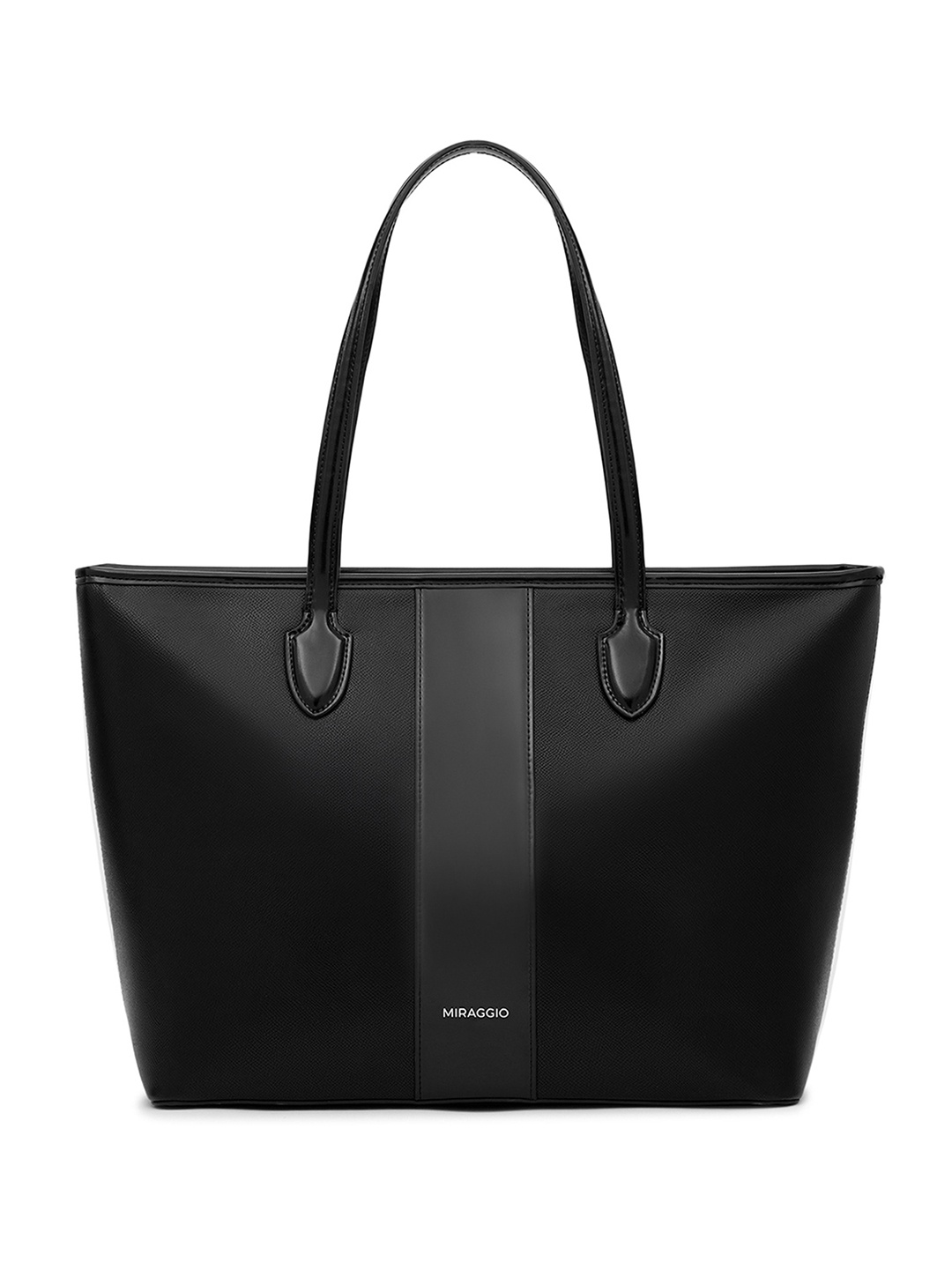 

MIRAGGIO Black PU Rachel Tote Bag