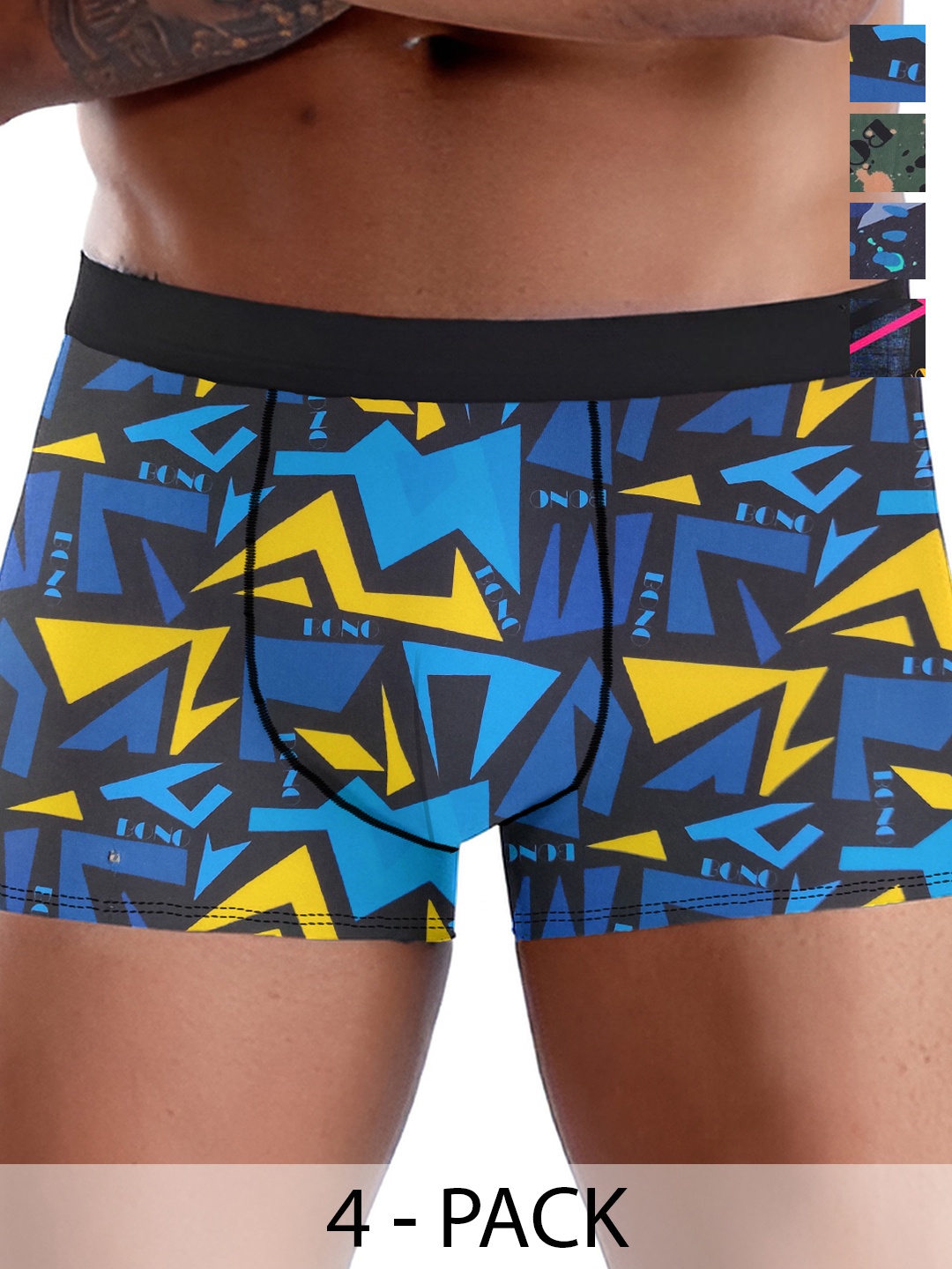 

DISPENSER Pack Of 4 Printed Breathability Trunks V7-C3-C4-C5-C12-M, Green