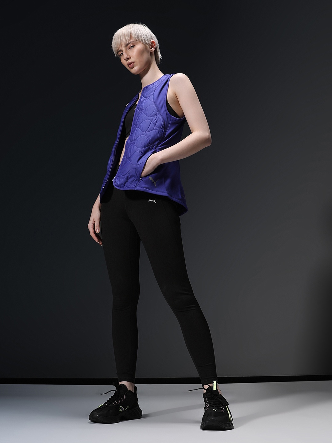 

Puma Run Cloudspun Wrmlbl Women's Padded Running Vest, Blue