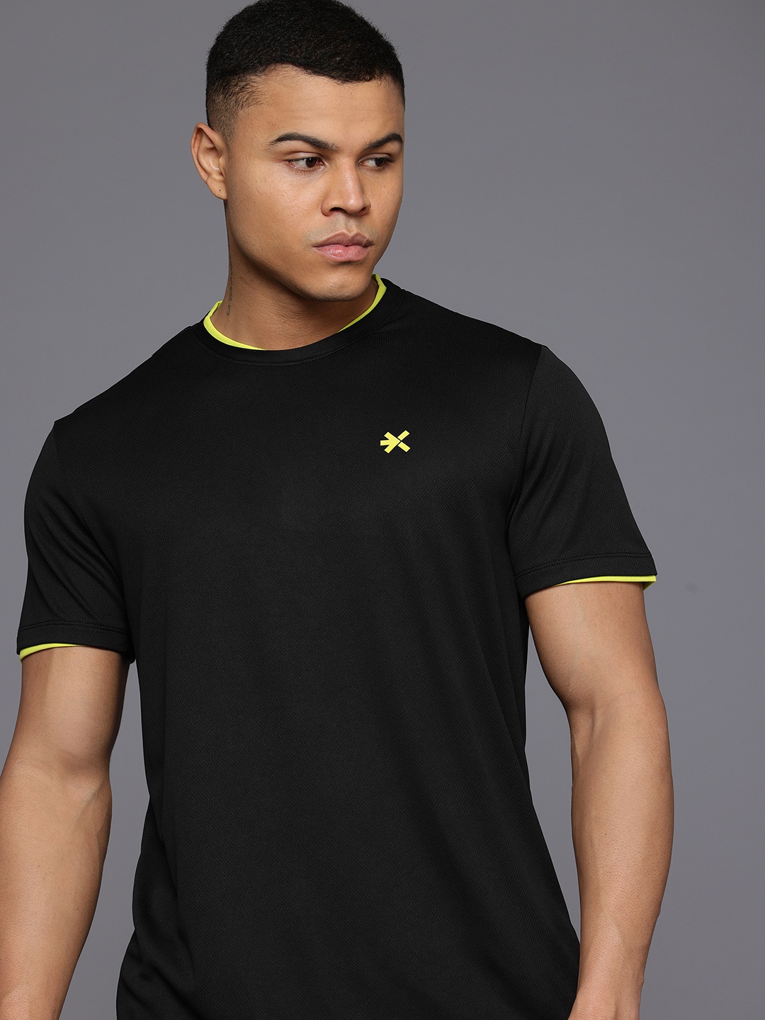 

HRX by Hrithik Roshan Men Lifestyle Sports T-shirt, Black
