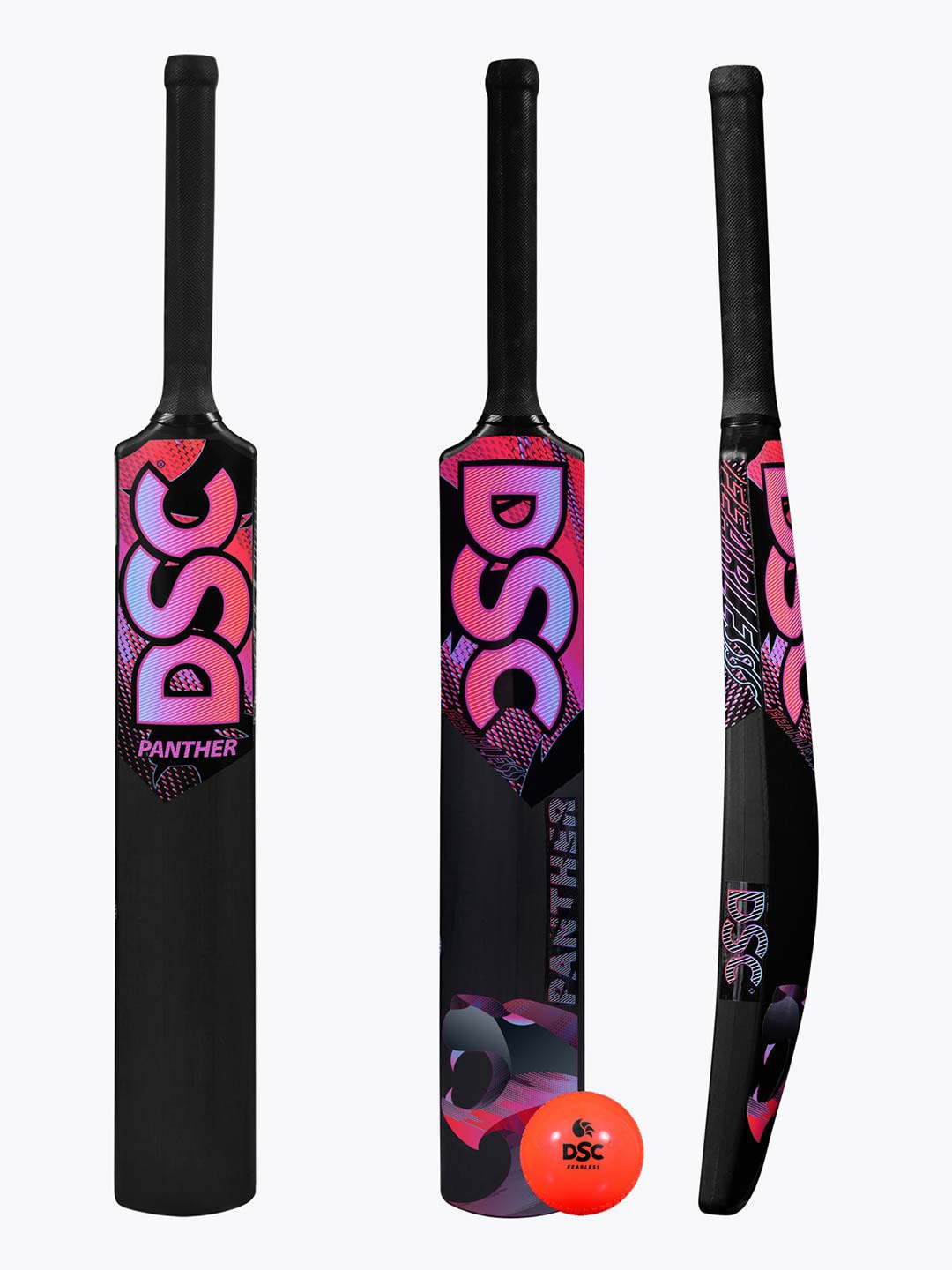 

DSC Panther Plastic Bat with PVC Ball, Black