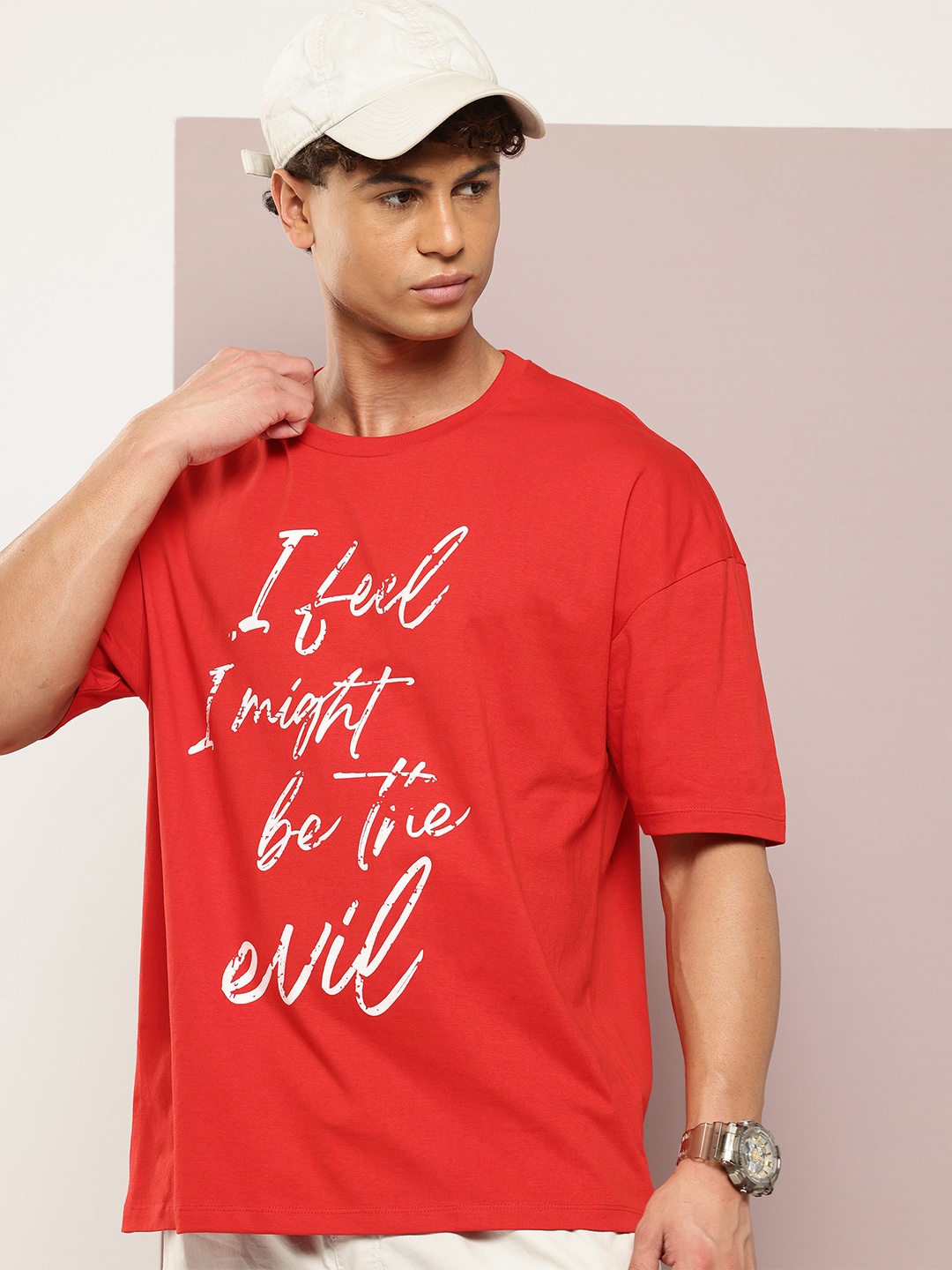 

Kook N Keech Men Typography Printed T-shirt, Red