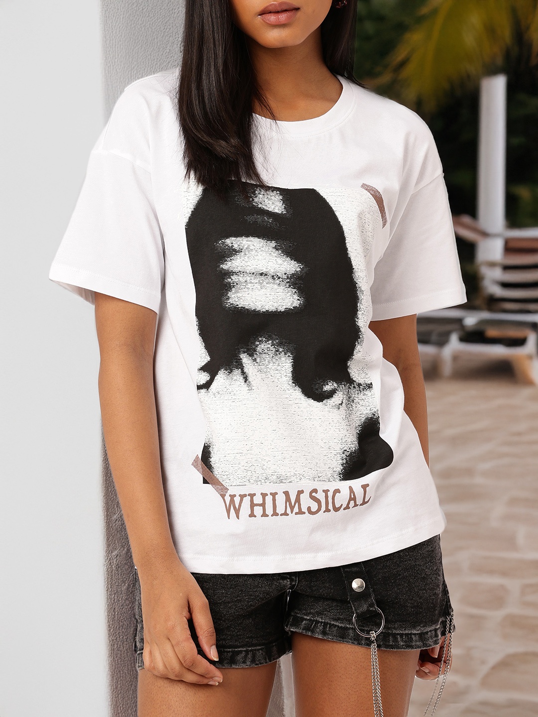 

DressBerry Street Swag Printed Relaxed Fit T-shirt, White