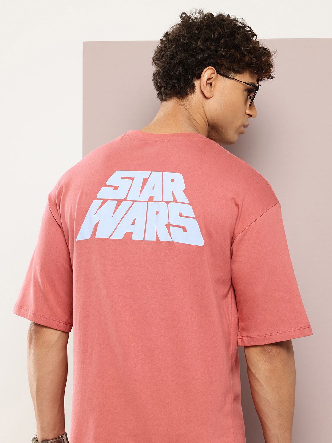 

Kook N Keech Star Wars Drop Shoulder Sleeves Pure Cotton Printed T-Shirt, Coral