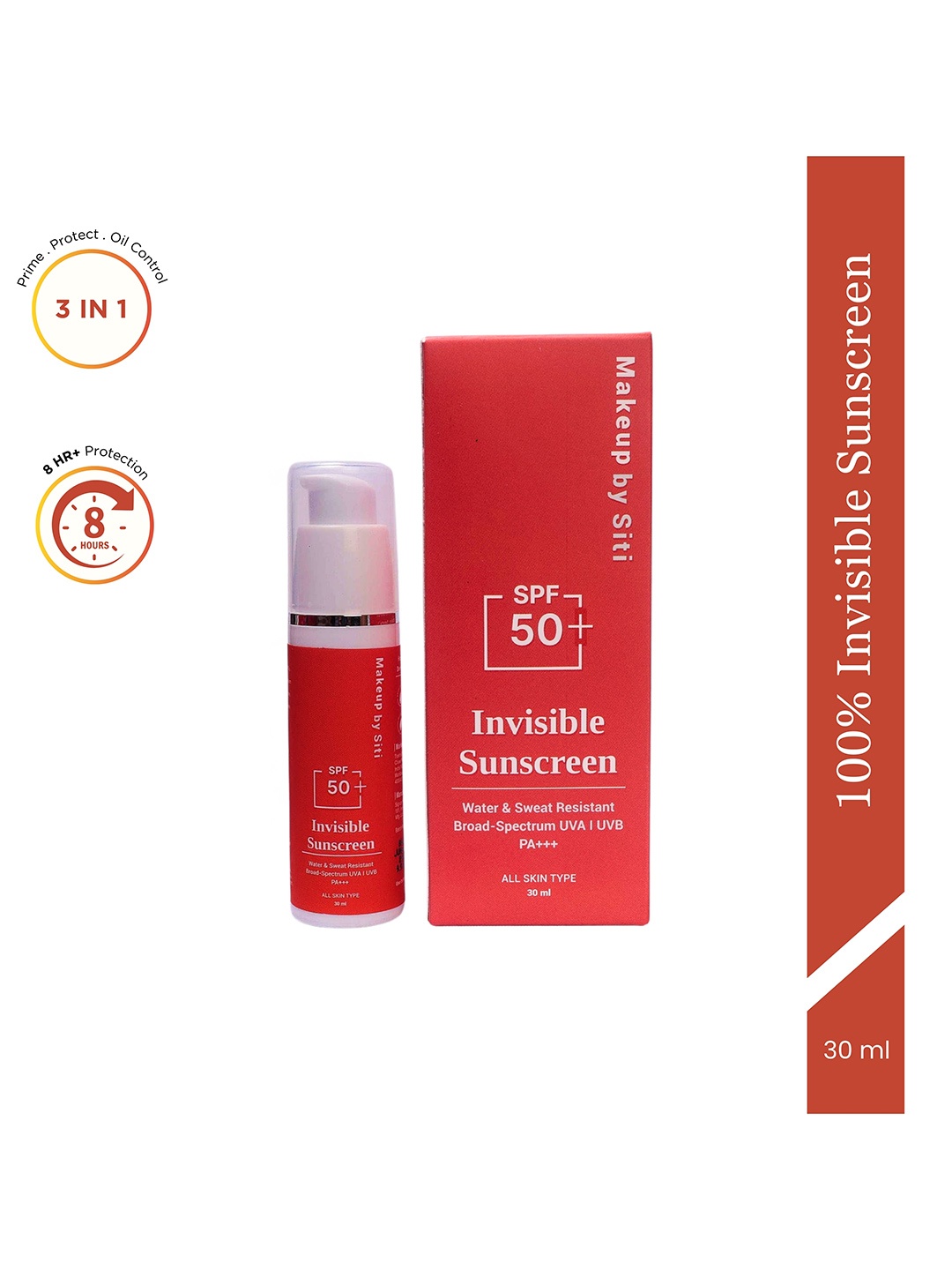 

Makeup By Siti Sunscreen SPF 50 PA+++ - 30ml, White