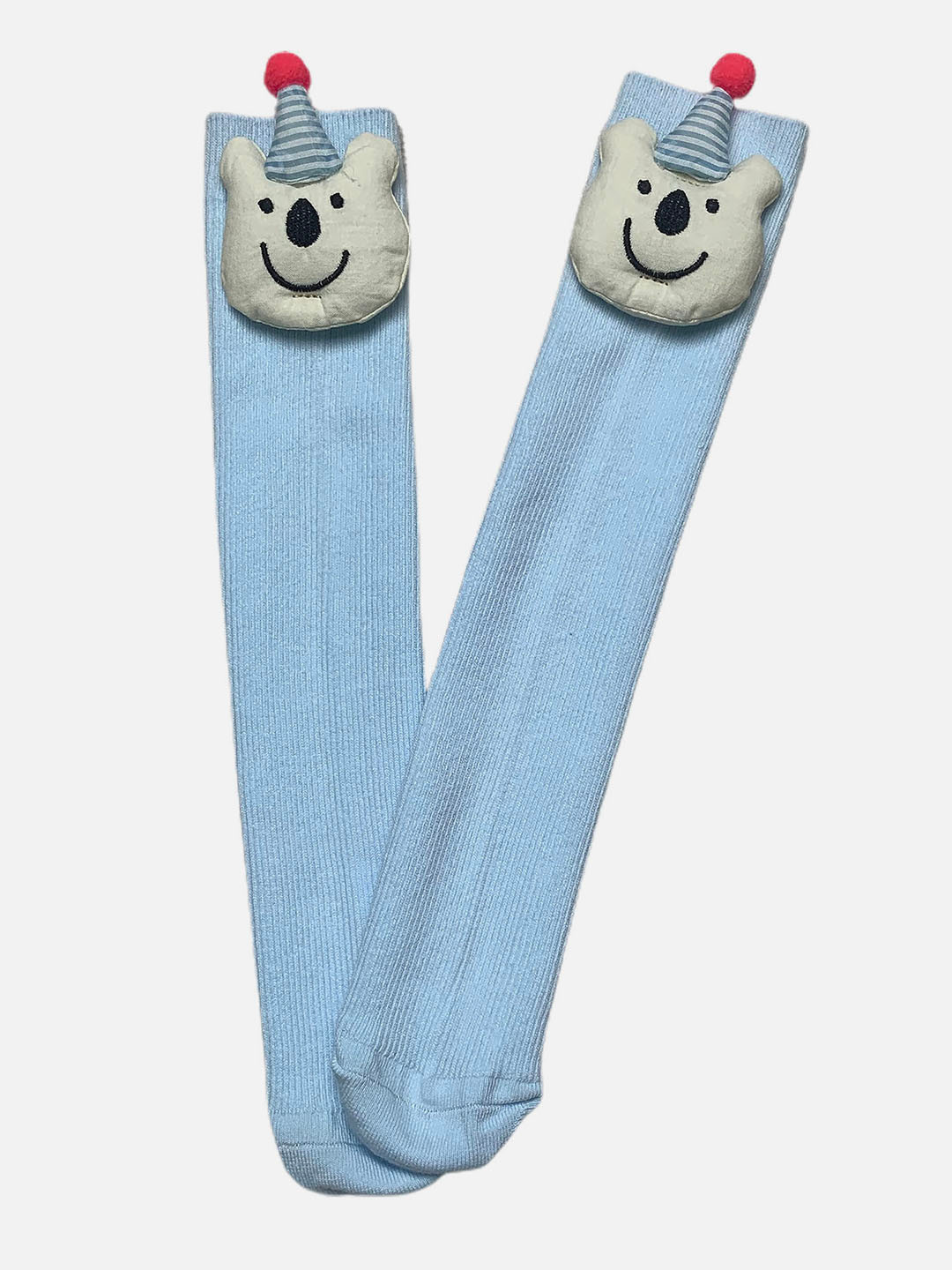 

Little Surprise Box LLP Kids 3D Hat Teddy Socks, Blue