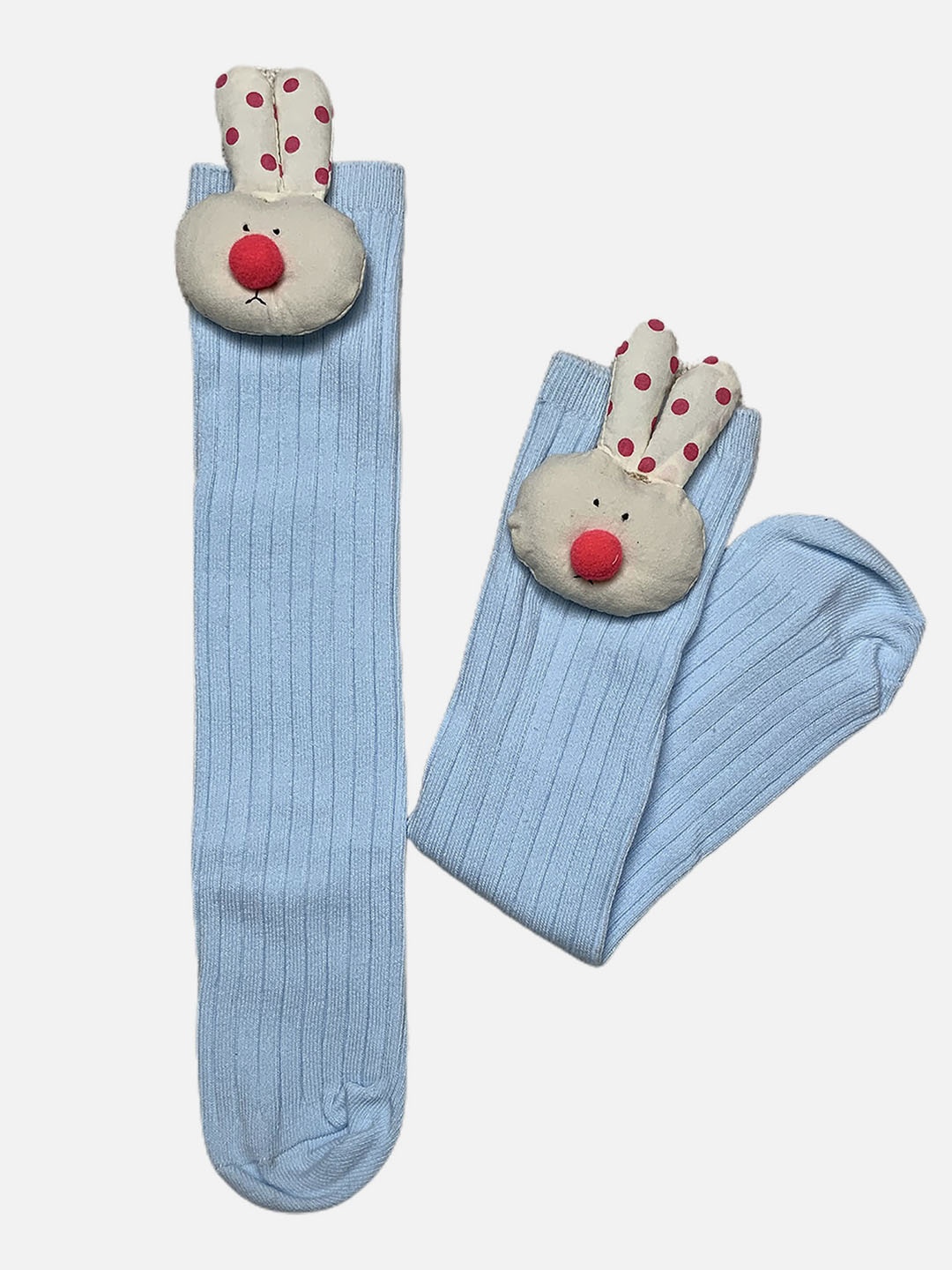 

Little Surprise Box LLP Kids 3D Rabbit Face Socks, Blue