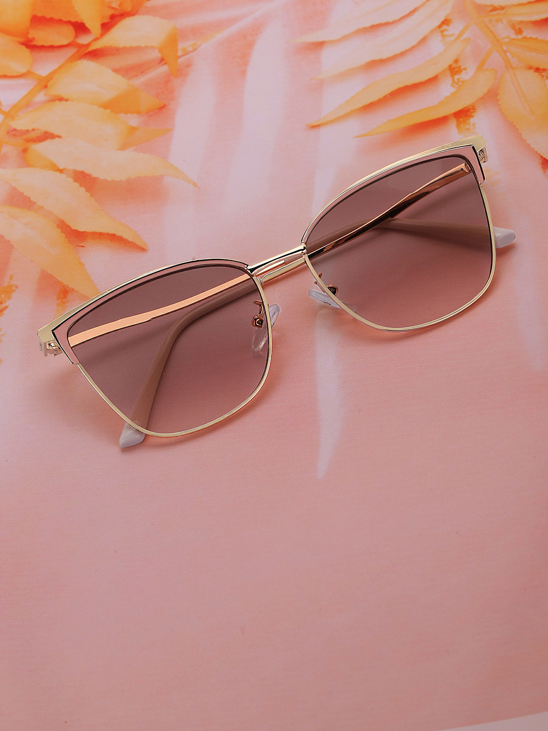 

Carlton London Women Cateye Sunglasses with UV Protected Lens, Gold