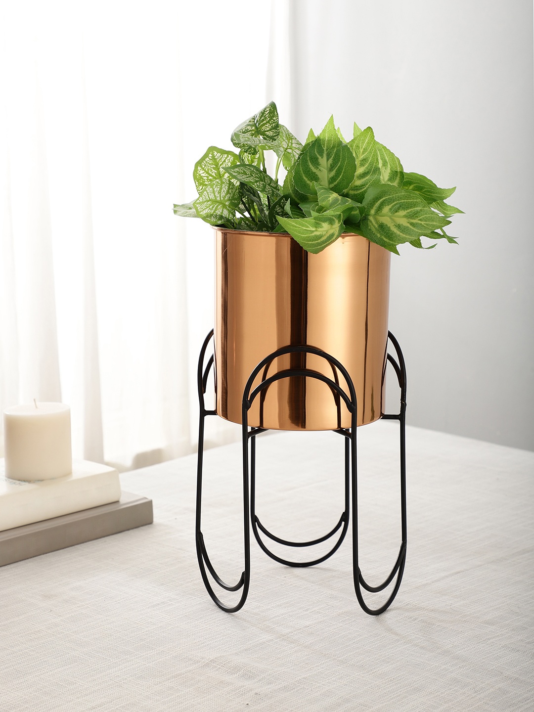 

Maison Modern TriStem Copper-Toned Stainless Steel Planter With Stand