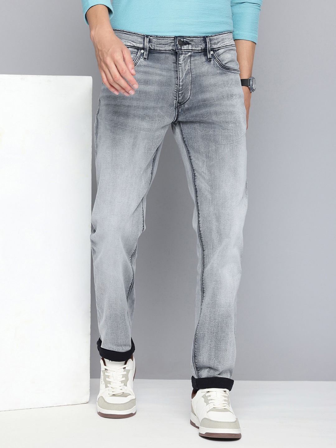 

Levis Men 511 Slim Fit Heavy Fade Stretchable Jeans, Grey