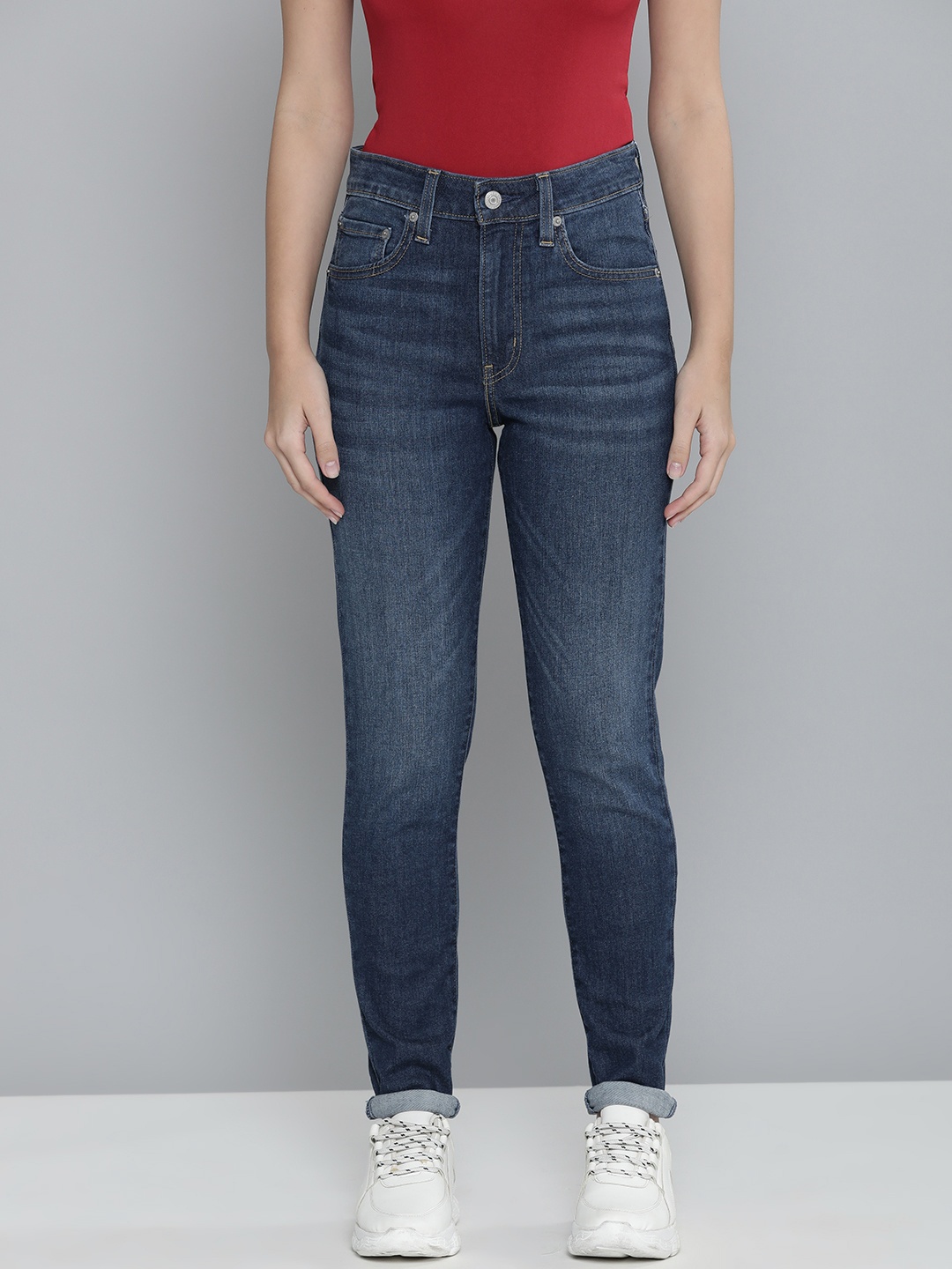 

Levis Women 721 Skinny Fit Light Fade Jeans, Blue