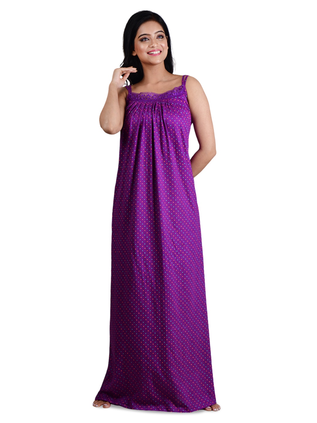 

DUI KONNA Printed Maxi Nightdress, Purple