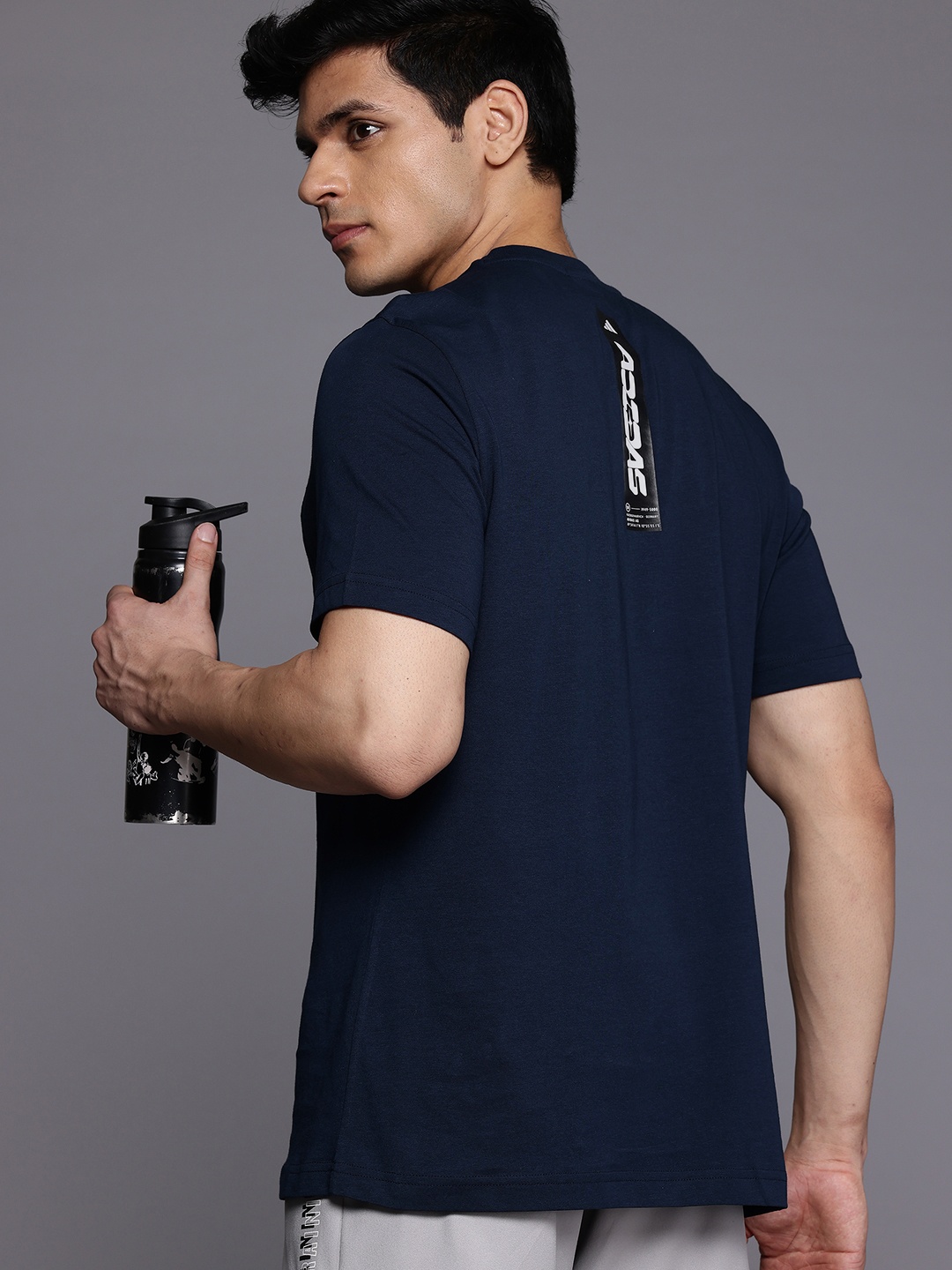 

ADIDAS Regular Fit Printed T-shirt, Navy blue