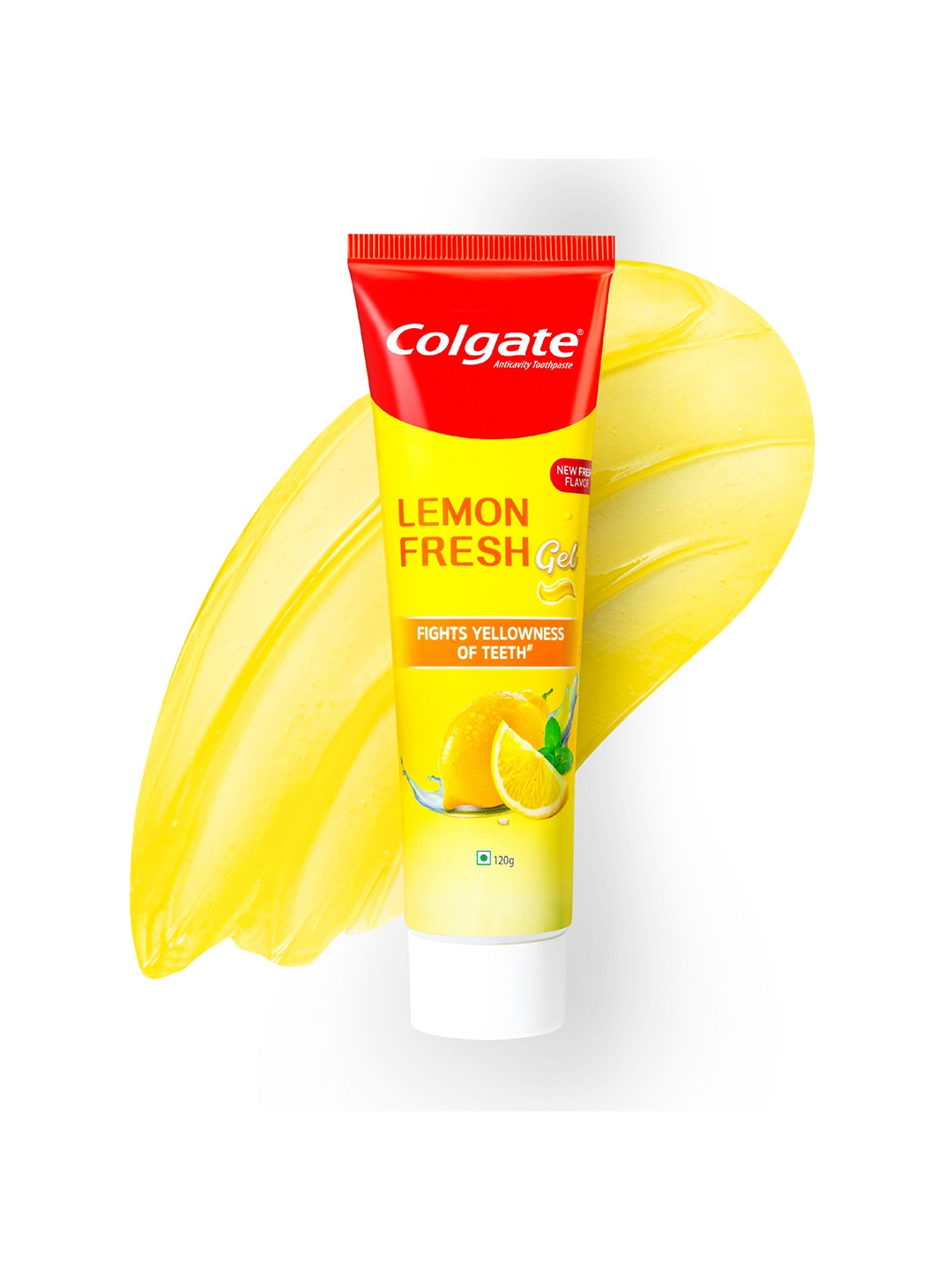 

Colgate Lemon Fresh Gel Toothpaste to Fight Yellowness of Teeth - 120g, Yellow