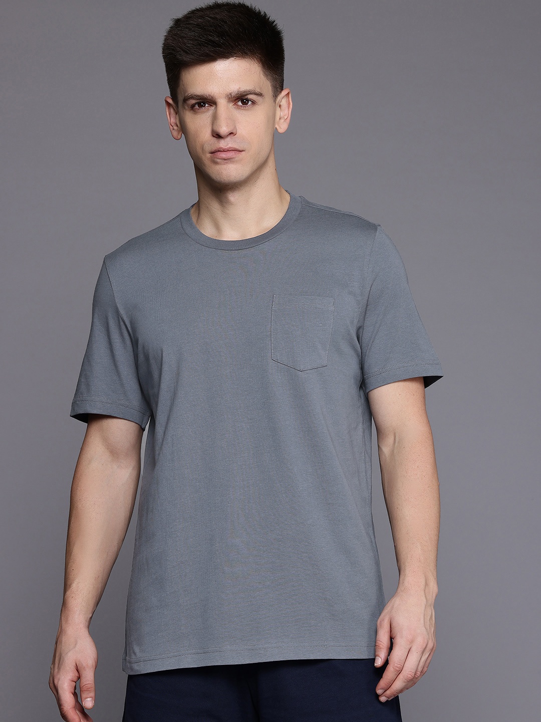

ADIDAS Regular Fit Printed T-shirt, Grey