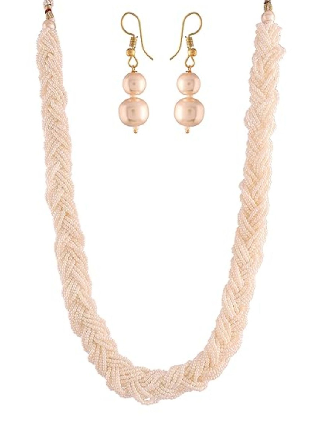 

I Jewels Gold Plated Beaded Jewellery Set