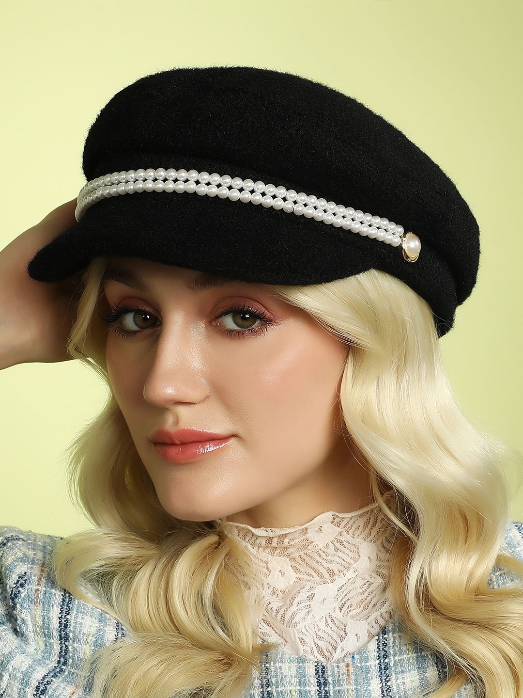 

HAUTE SAUCE by Campus Sutra Women Breton Cap, Black
