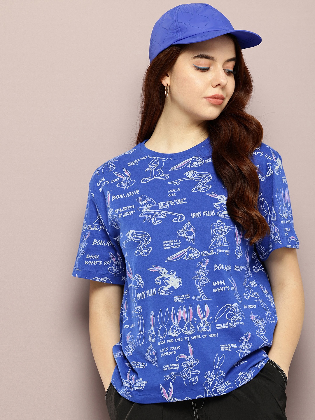 

Kook N Keech Looney Tunes Looney Tunes Printed T-shirt, Blue