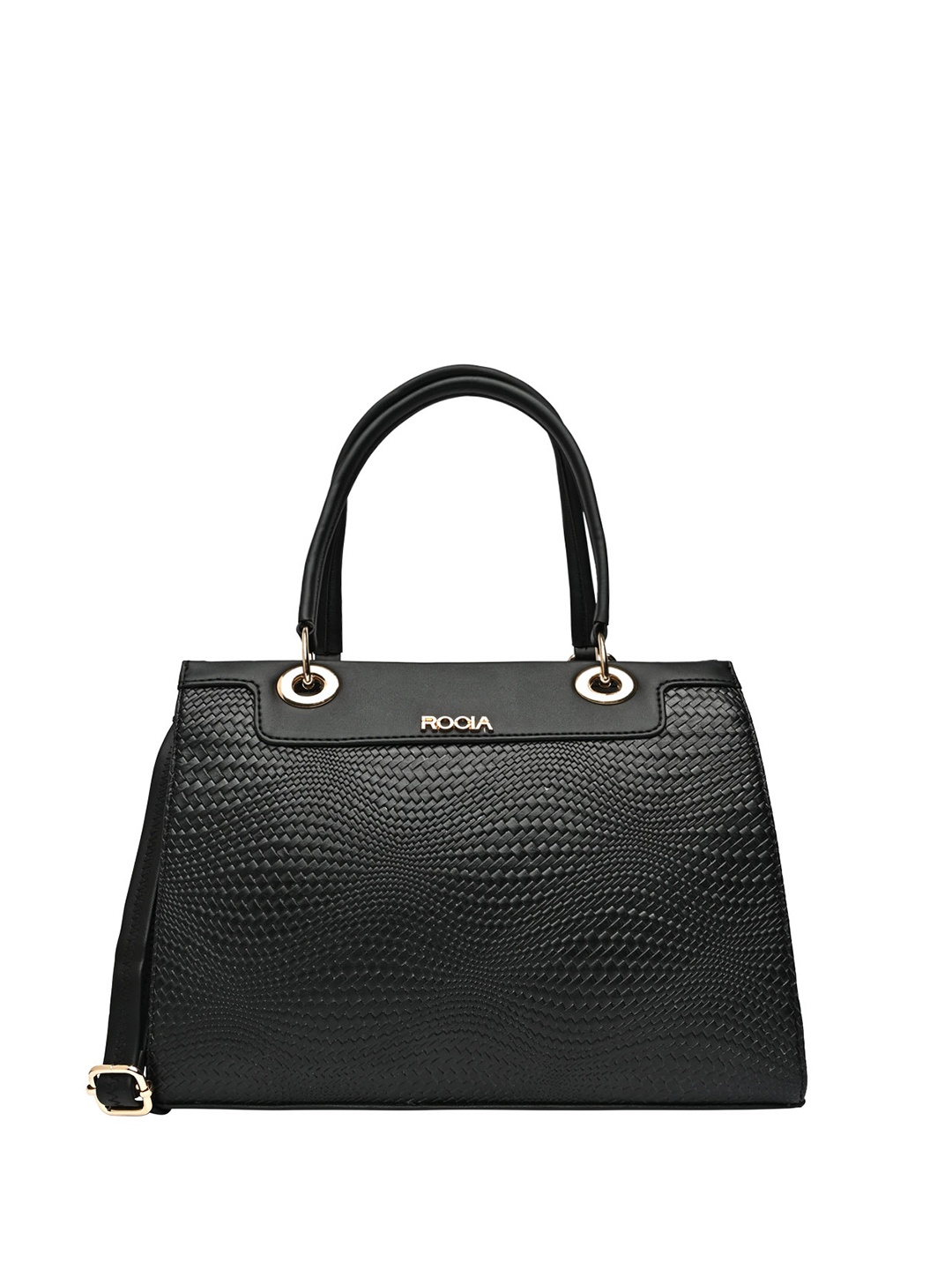 

Rocia PU Structured Shoulder Bag, Black