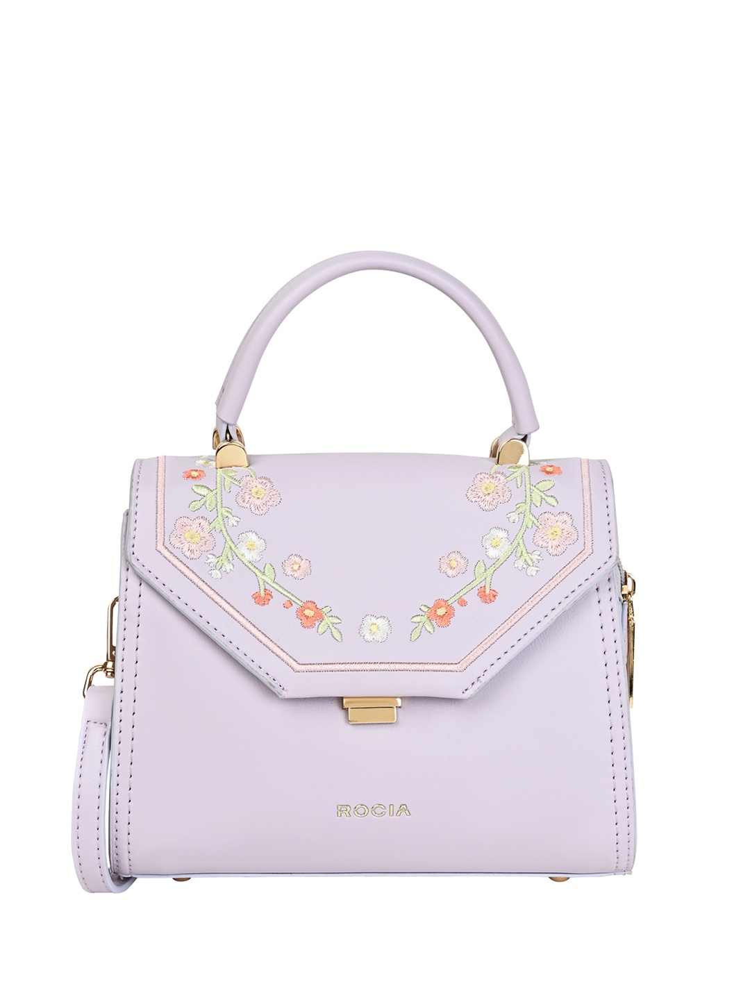 

Rocia Embellished PU Structured Handheld Bag, Purple