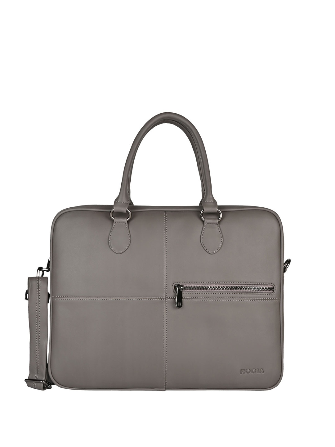

Rocia PU Structured Handheld Bag, Grey