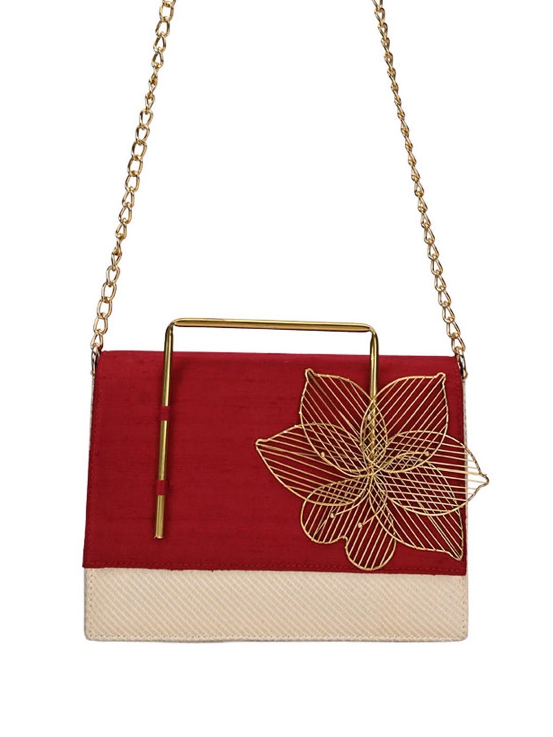 

Rocia Embellished Envelope Clutch, Maroon