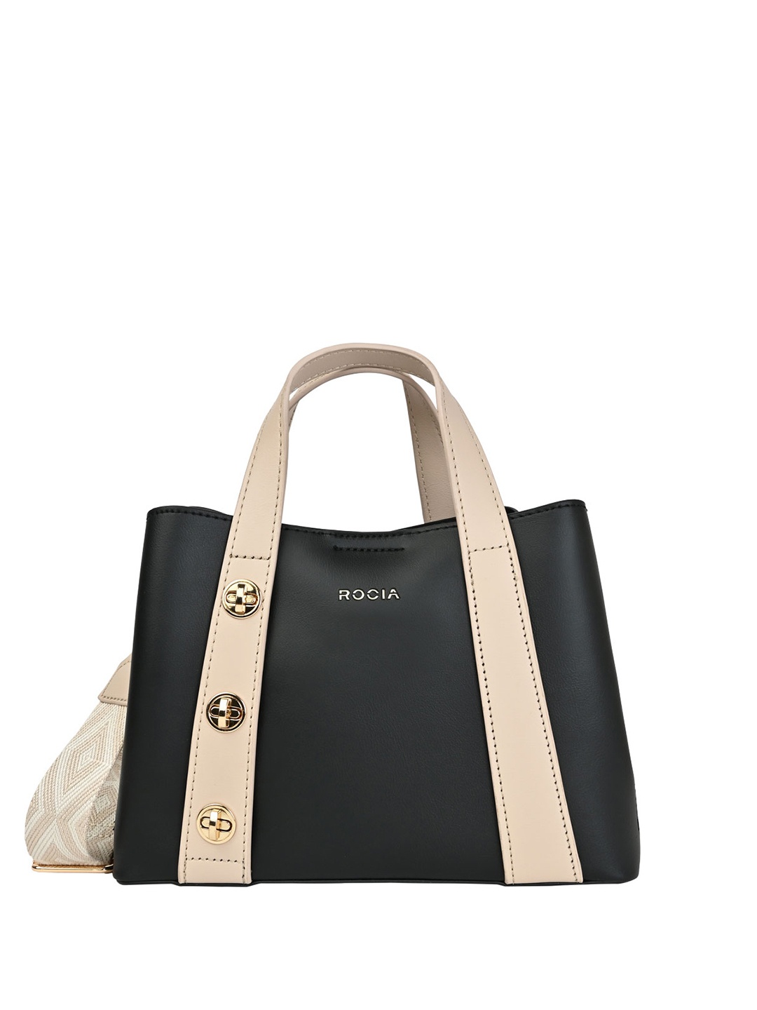 

Rocia PU Structured Handheld Bag, Black
