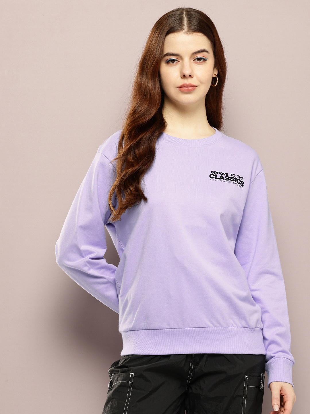 

Kook N Keech Printed Sweatshirt, Lavender