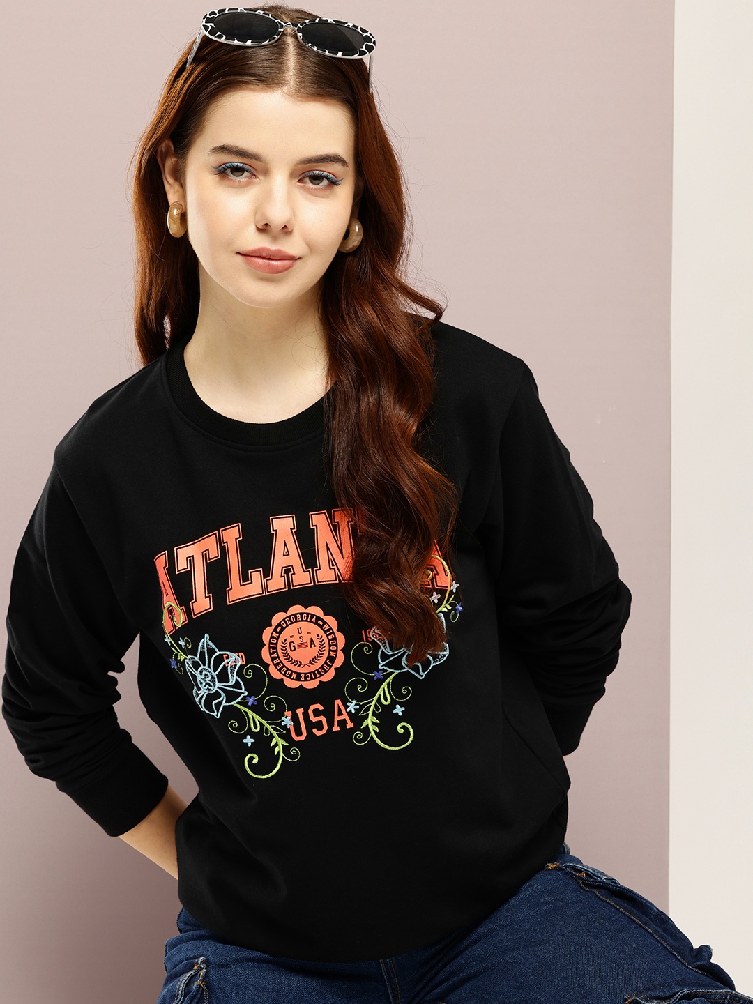 

Kook N Keech Printed Sweatshirt, Black