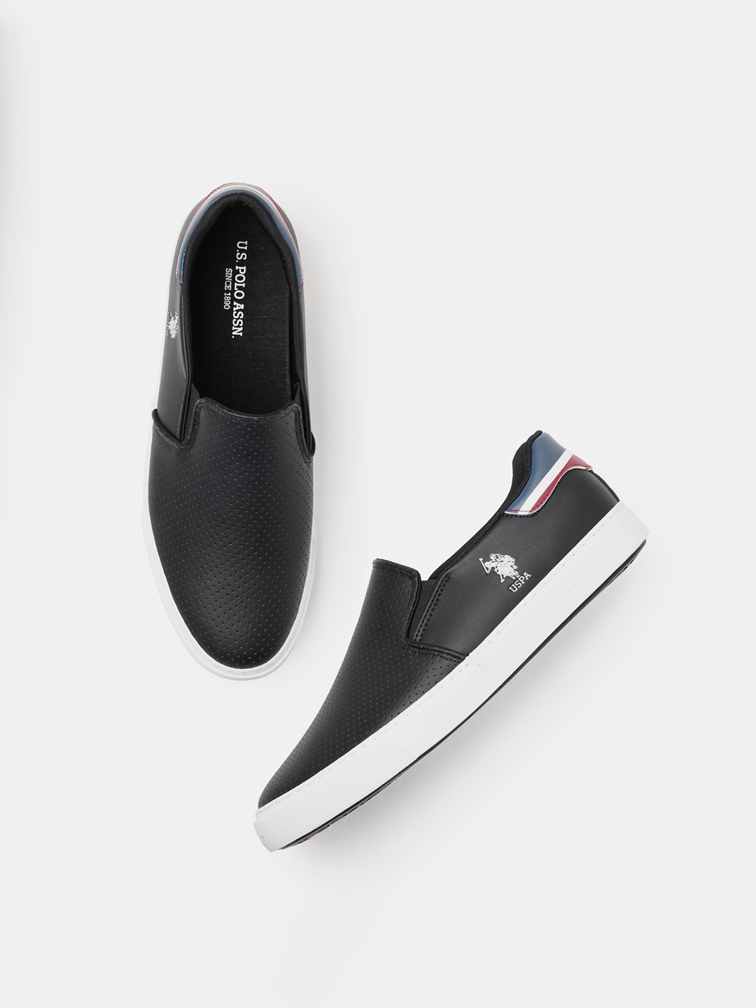 

U.S. Polo Assn. Men PU CAMPBELL 2.0 Slip-On Sneakers, Black