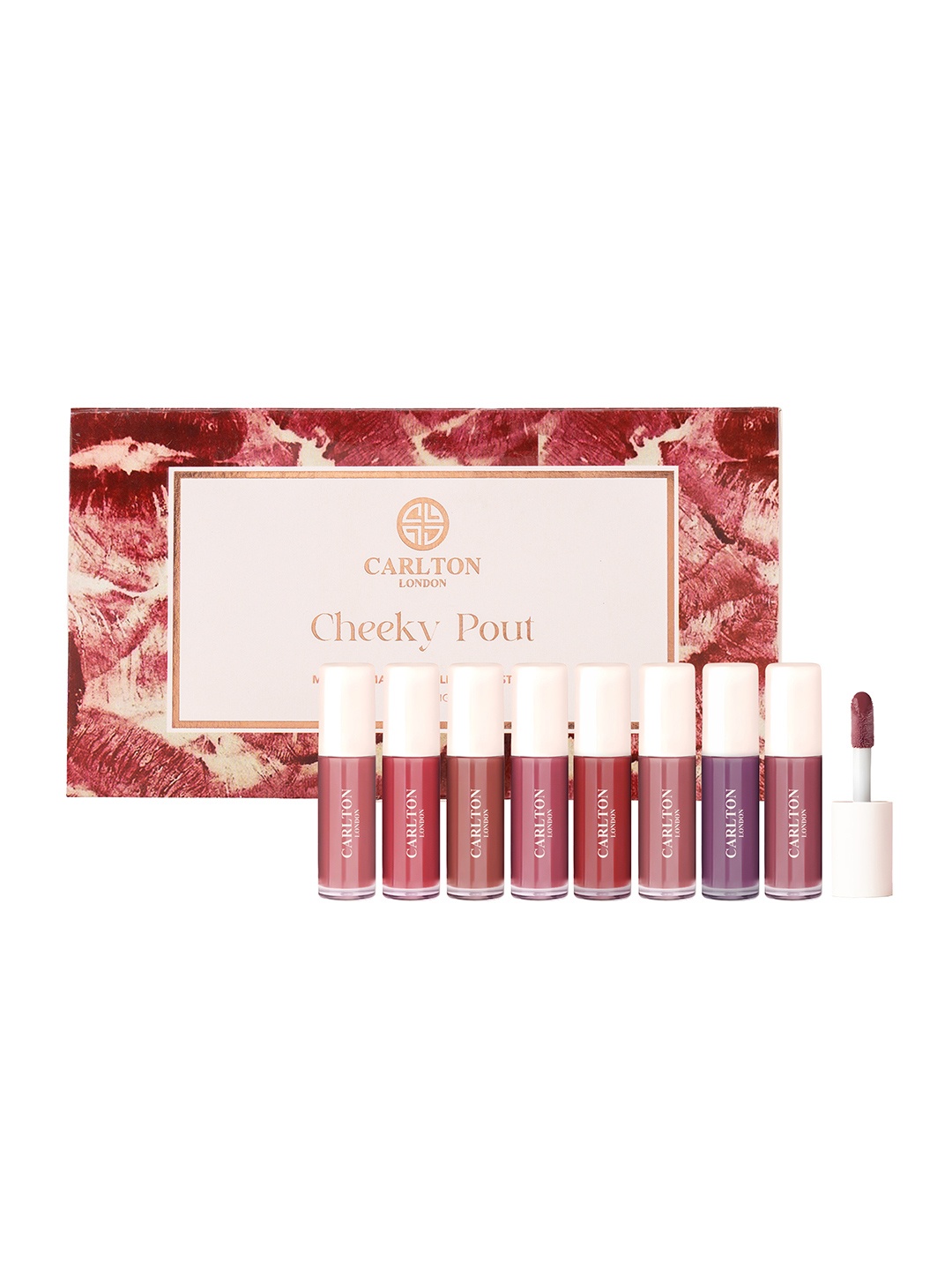 

Carlton London Cheeky Pout Matte Mini Liquid Lipstick With Vitamin E-1.7ml -Heartthrob, Maroon