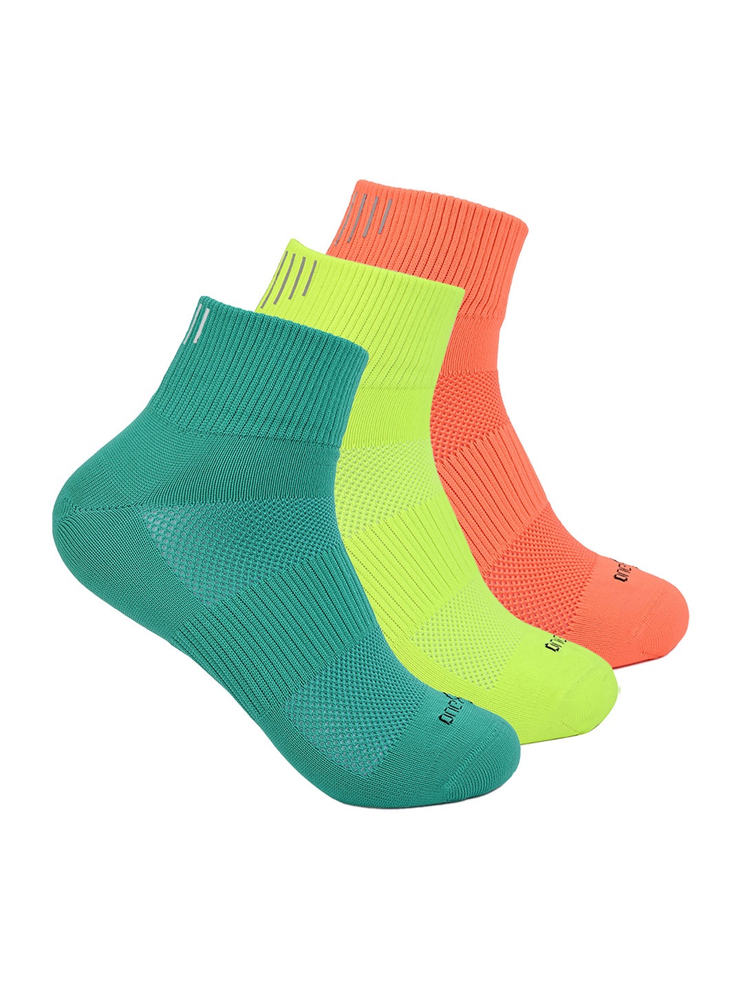 

One8 Men Pack Of 3 Patterned Above Ankle-Length Socks, Green