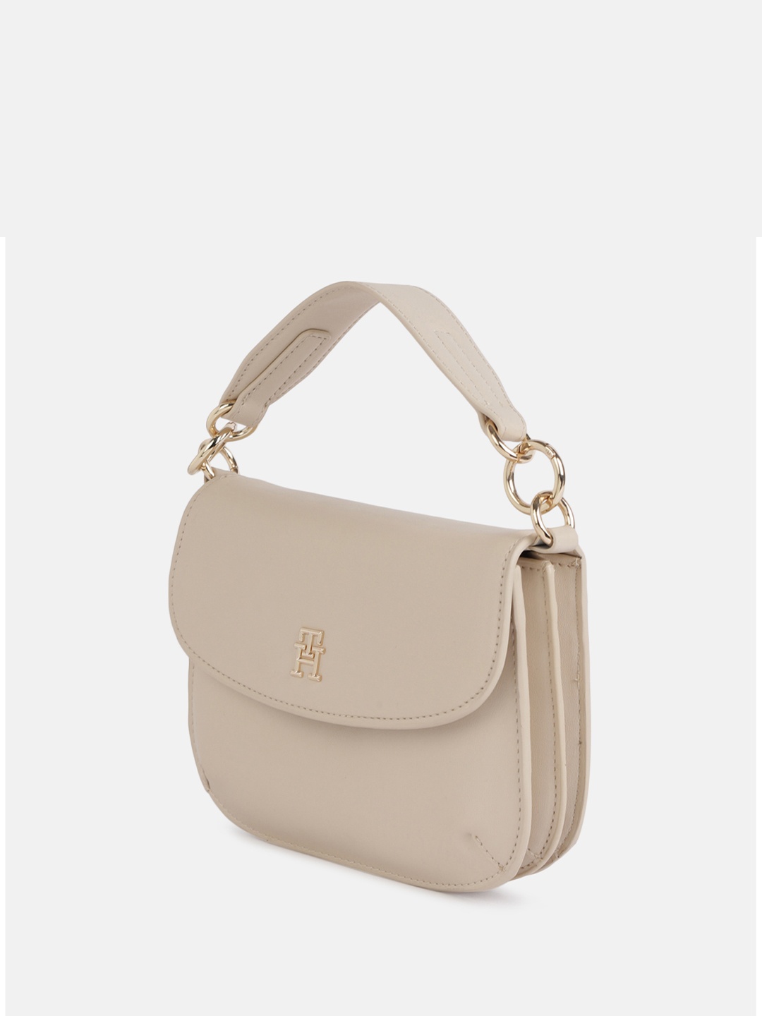 Tommy Hilfiger PU Oversized Swagger Sling Bag, Beige