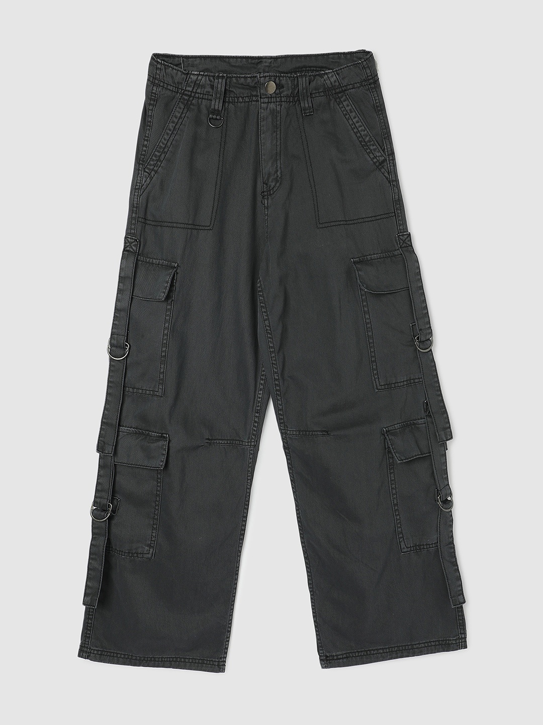 

max Girls Cargos Trousers, Grey