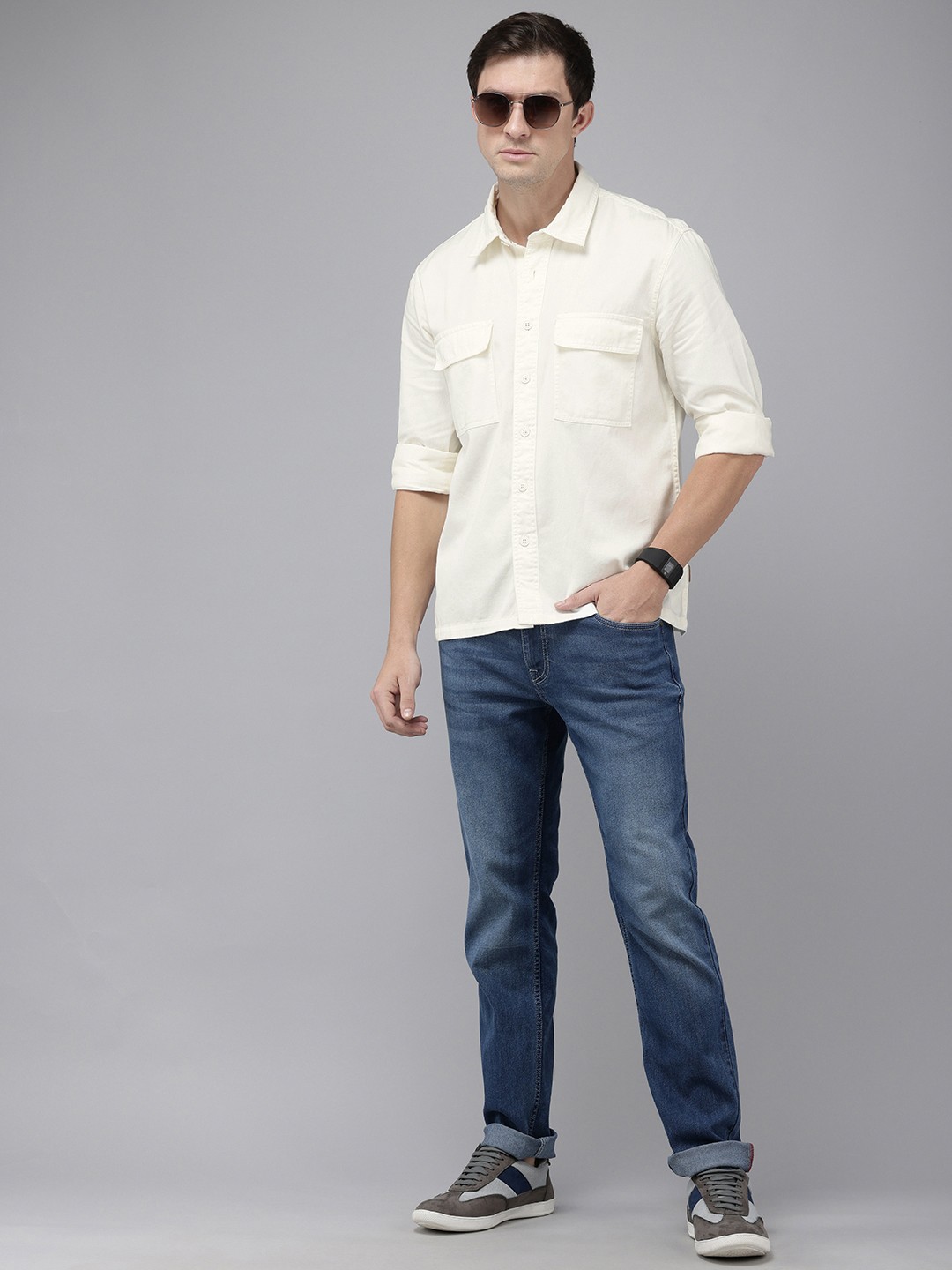 

Pepe Jeans Oversized Fit Opaque Pure Cotton Casual Shirt, Off white