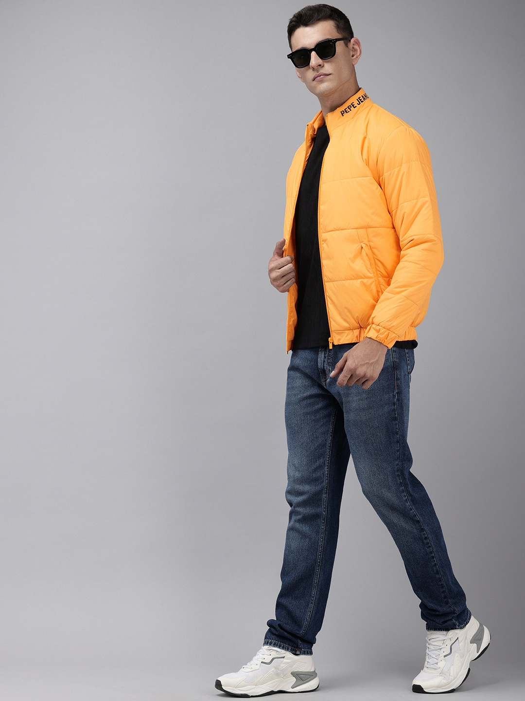 

Pepe Jeans Mock Collar Bomber Jacket, Yellow