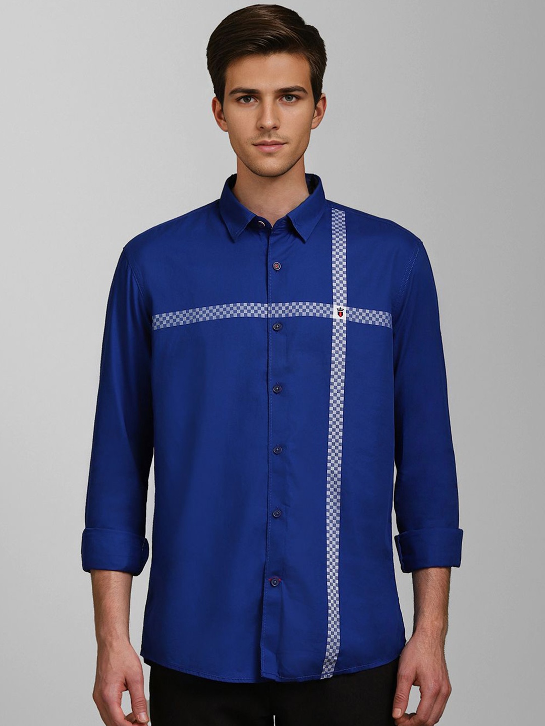 

Louis Philippe Sport Pure Cotton Slim Fit Opaque Printed Casual Shirt, Blue