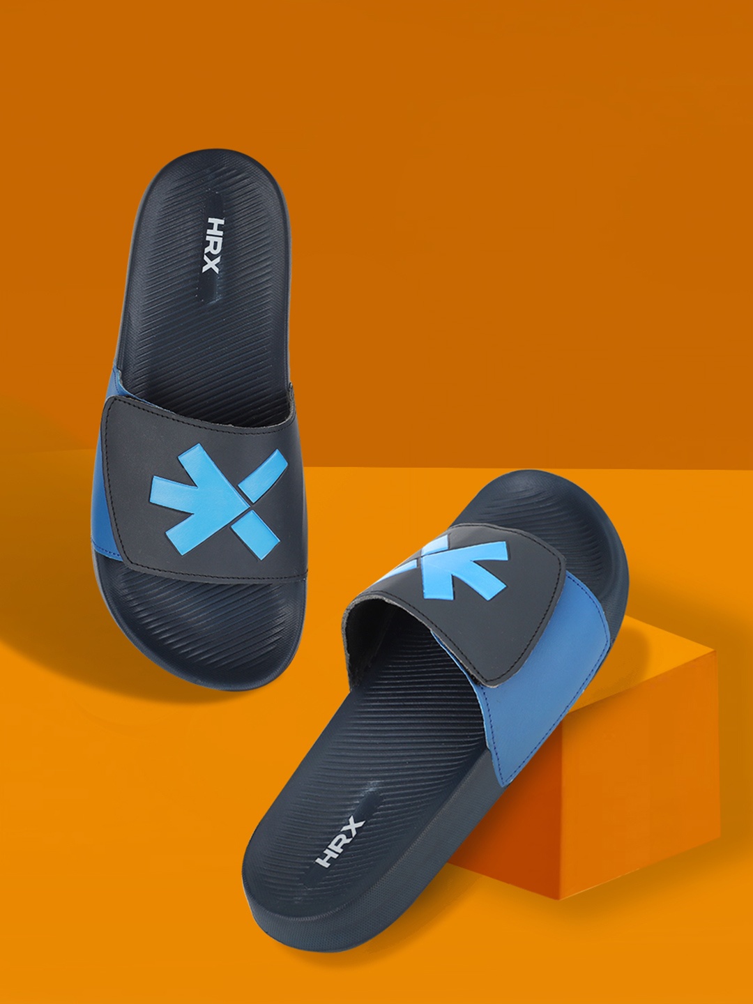 

HRX by Hrithik Roshan Men Sliders, Navy blue