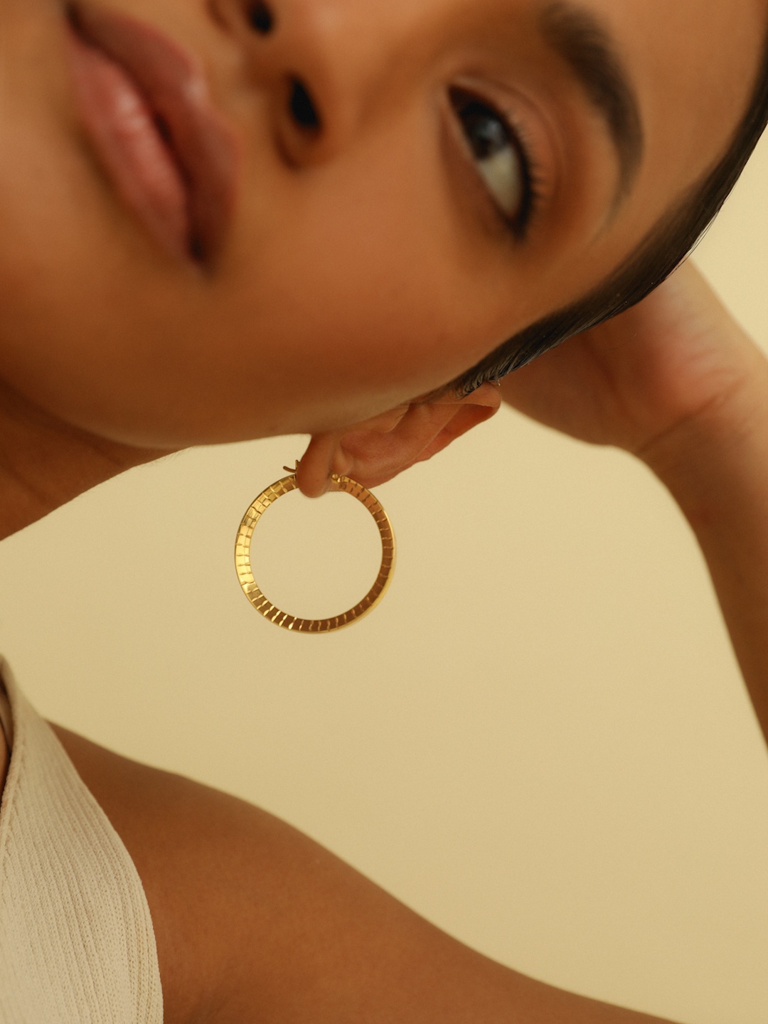

MISS JO 92.5 Sterling Silver Gold-Plated Contemporary Minimalist Hoop Earrings